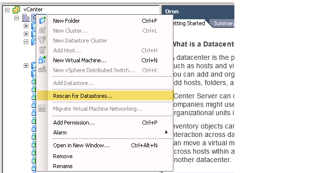 add new datastore vmware