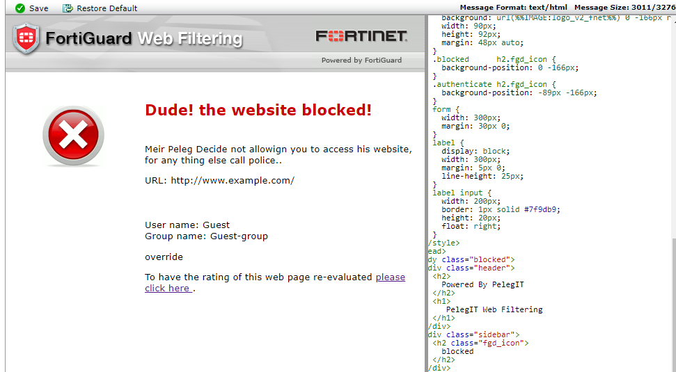 Allow url. FORTIGUARD Block. Web Page blocked. FORTIGUARD web Page blocked. Block web Filter.